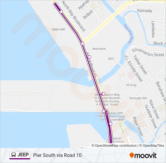 JEEP Bus Line Map