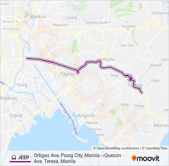 JEEP Bus Line Map