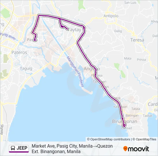 JEEP Bus Line Map