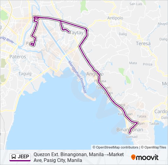 JEEP bus Line Map