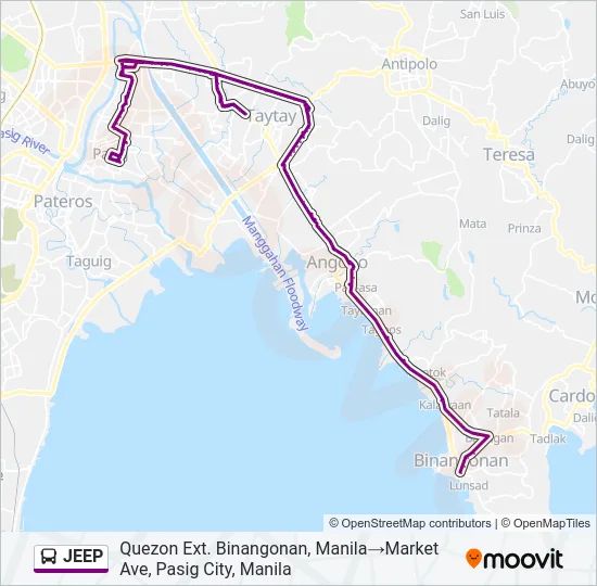 JEEP Bus Line Map