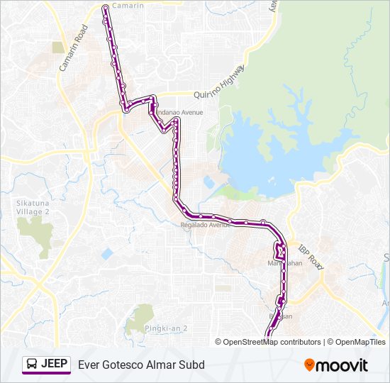 JEEP Bus Line Map