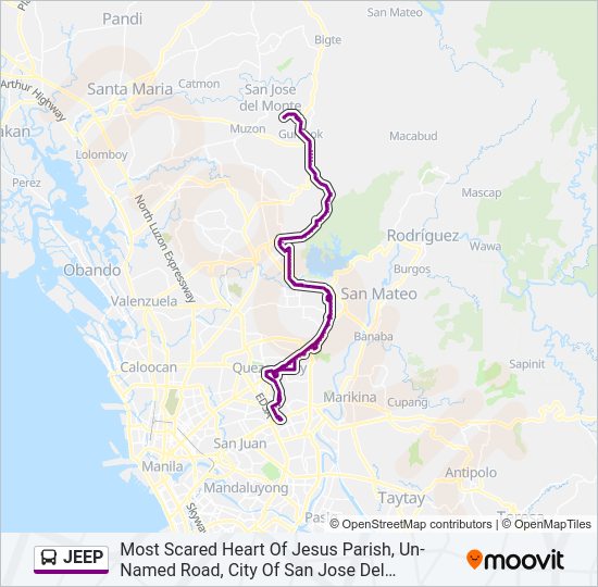 JEEP Bus Line Map