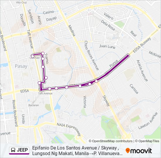 JEEP Bus Line Map