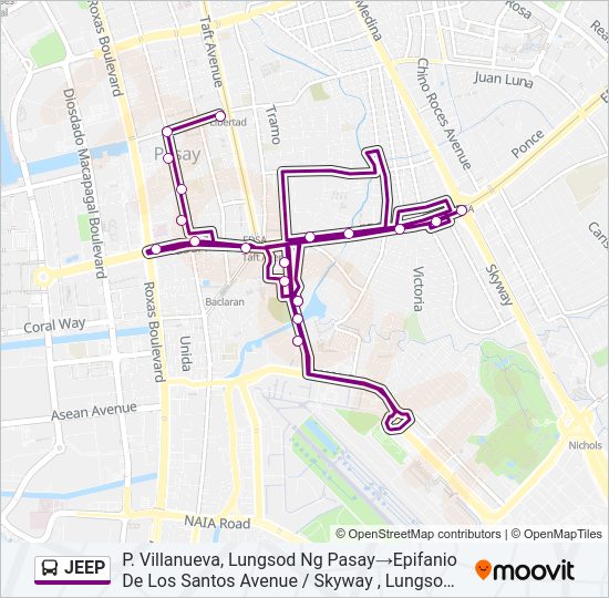 JEEP Bus Line Map