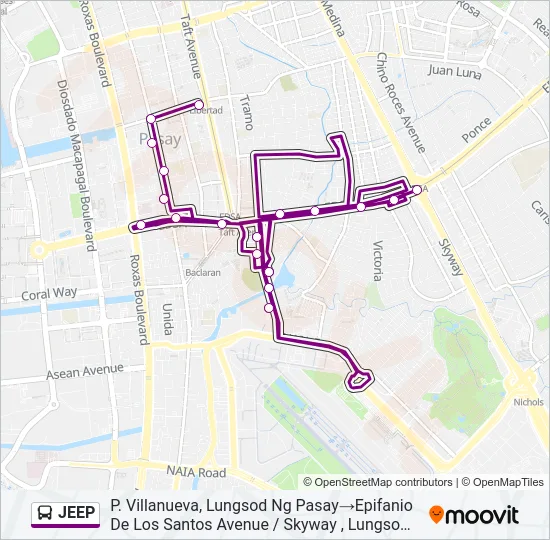 JEEP Bus Line Map
