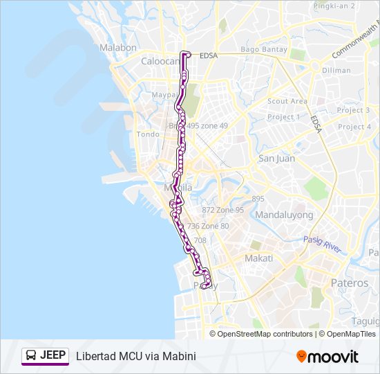 JEEP bus Line Map