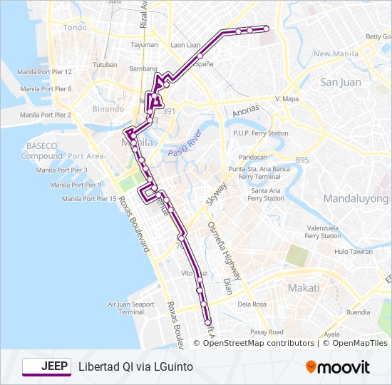 JEEP bus Line Map