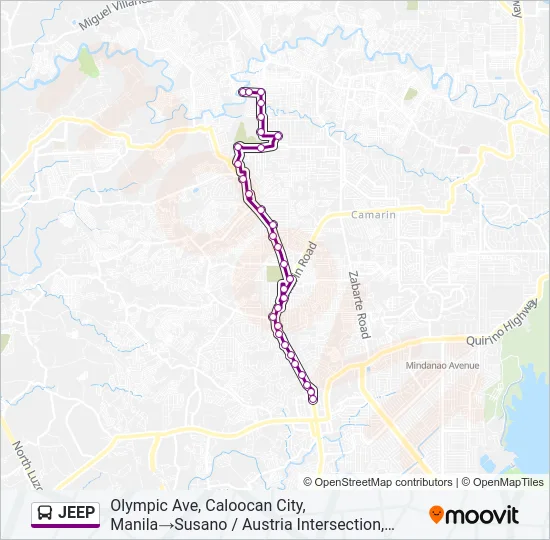 JEEP Bus Line Map