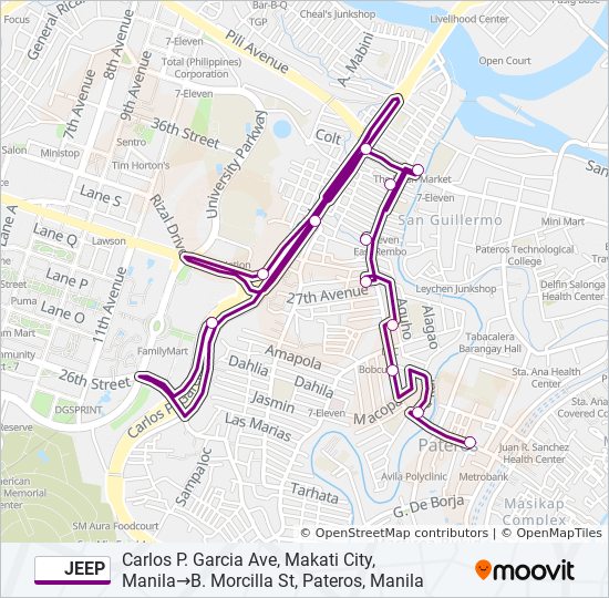 Jeep Route: Schedules, Stops & Maps - Carlos P. Garcia Ave, Makati City ...