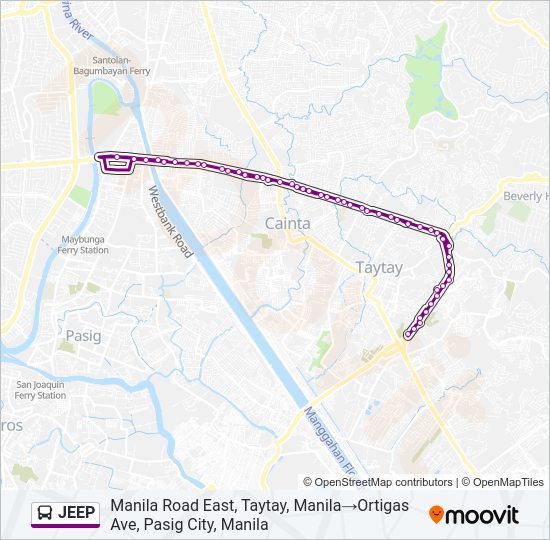 JEEP Bus Line Map