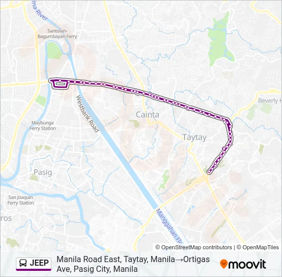 JEEP Bus Line Map