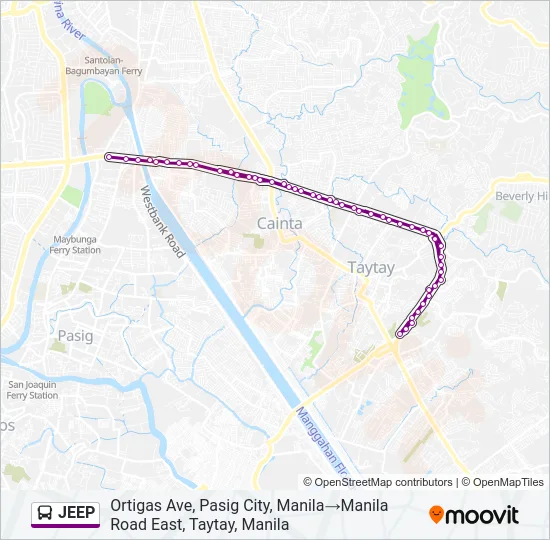 JEEP Bus Line Map