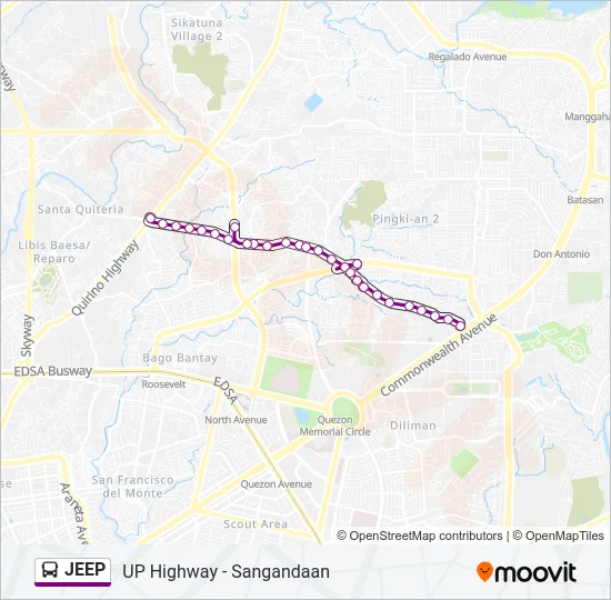 JEEP Bus Line Map