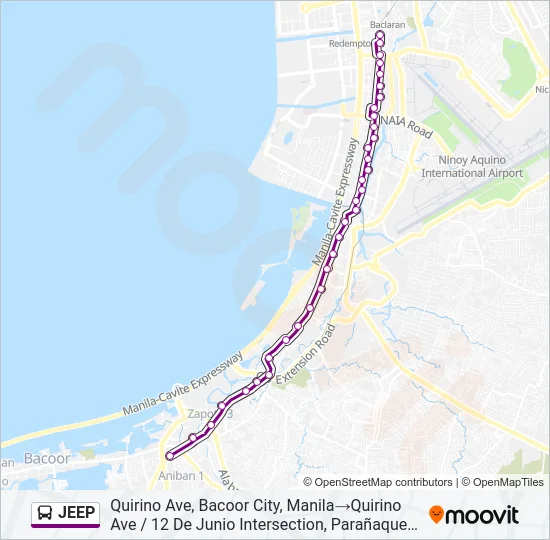 JEEP Bus Line Map