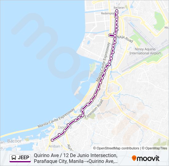 JEEP bus Line Map