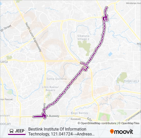 JEEP Bus Line Map