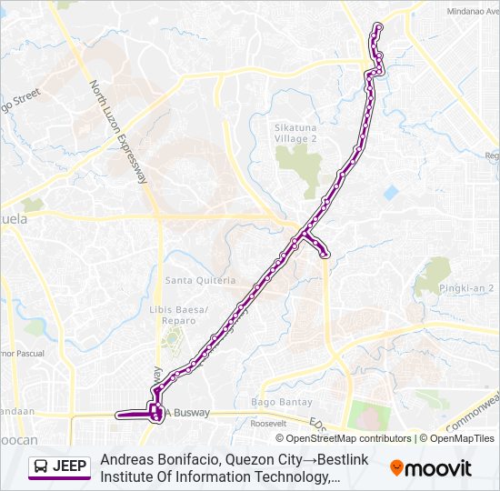 JEEP Bus Line Map