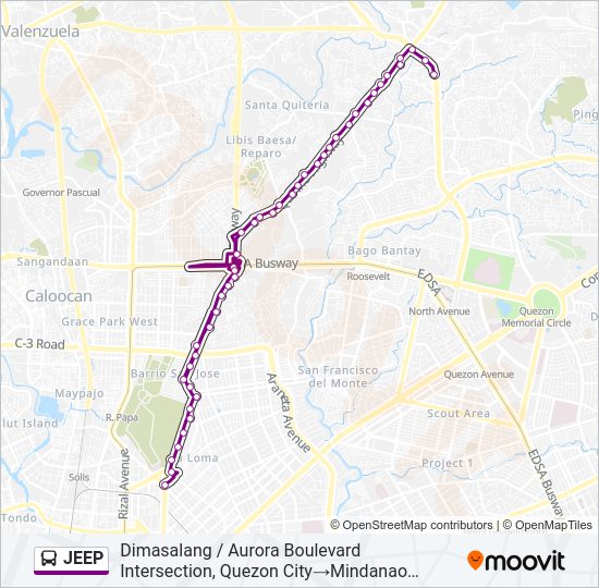 JEEP Bus Line Map