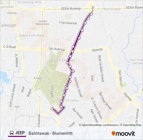 JEEP bus Line Map