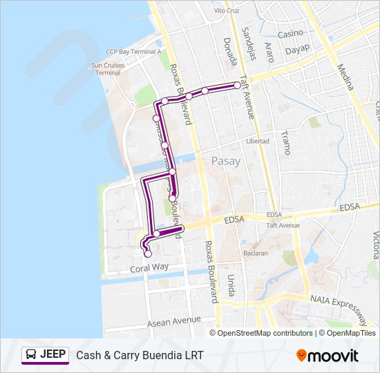 JEEP bus Line Map