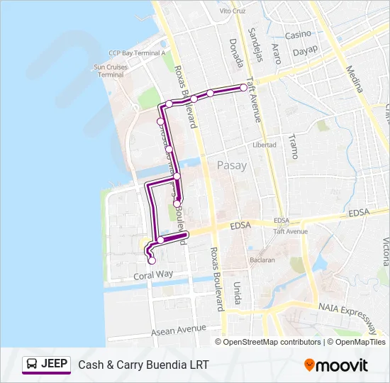 JEEP Bus Line Map