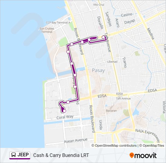 JEEP Bus Line Map