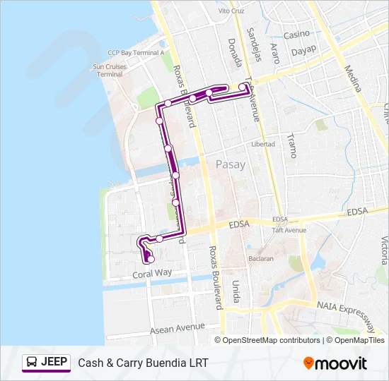 JEEP Bus Line Map
