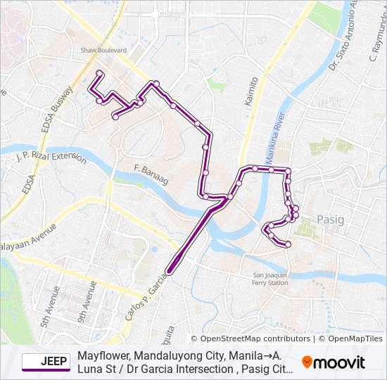 JEEP bus Line Map