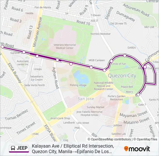 JEEP Bus Line Map