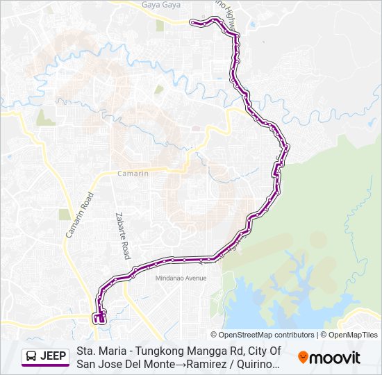 JEEP Bus Line Map