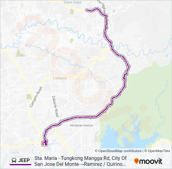 JEEP Bus Line Map
