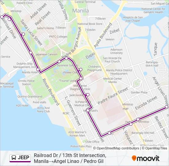 JEEP Bus Line Map