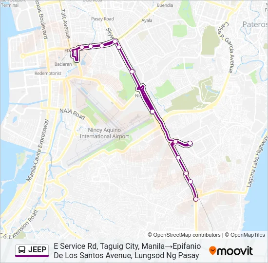 JEEP Bus Line Map