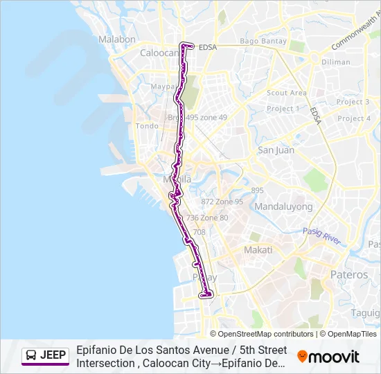 JEEP Bus Line Map