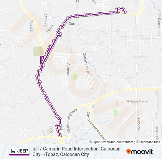 JEEP Bus Line Map