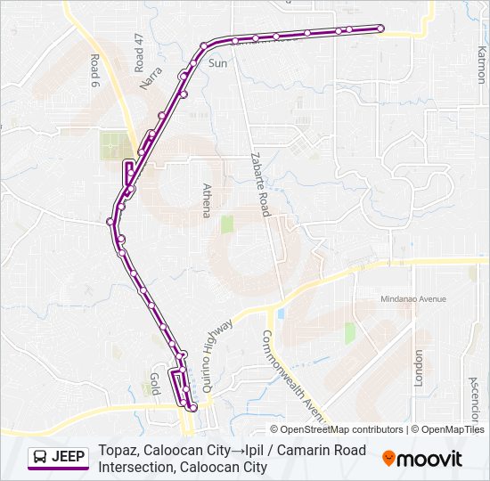 JEEP Bus Line Map