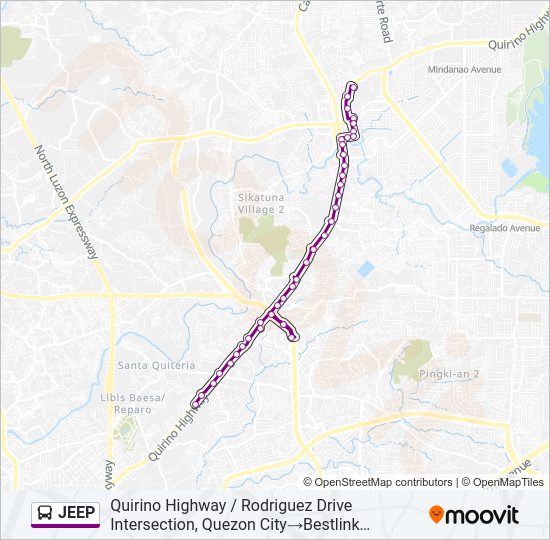 JEEP Bus Line Map