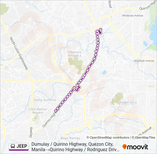 JEEP Bus Line Map
