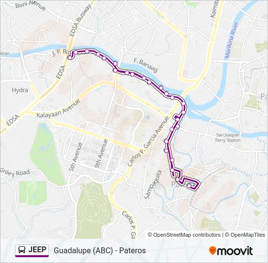 JEEP Bus Line Map