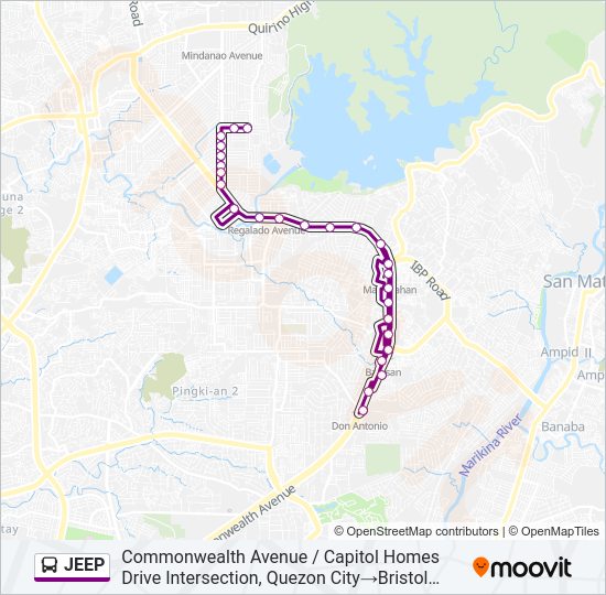 JEEP Bus Line Map