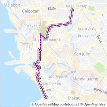 JEEP Bus Line Map