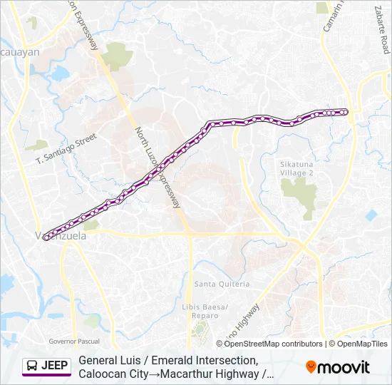 JEEP Bus Line Map