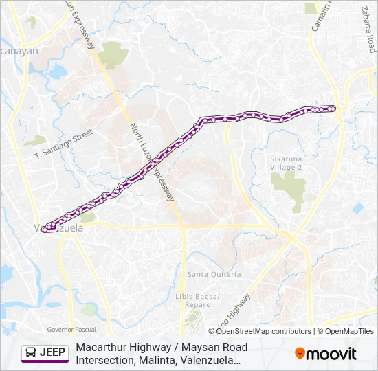 JEEP Bus Line Map