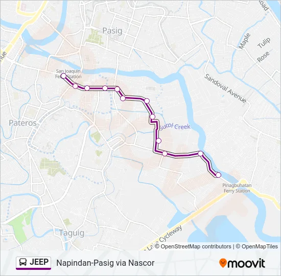 JEEP Bus Line Map