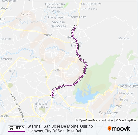 JEEP bus Line Map