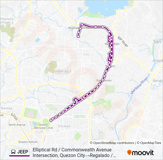 JEEP Bus Line Map