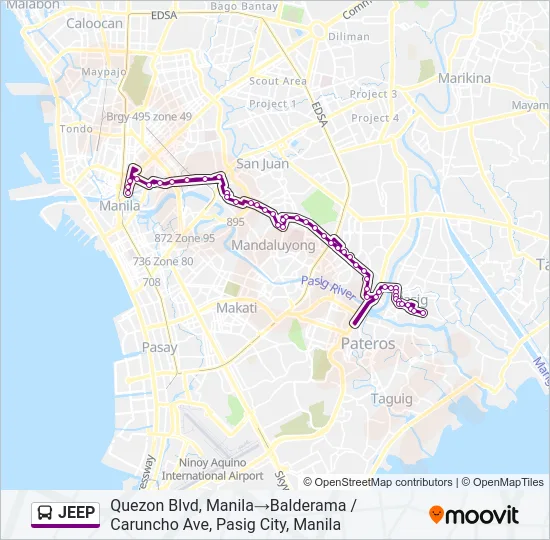 JEEP Bus Line Map