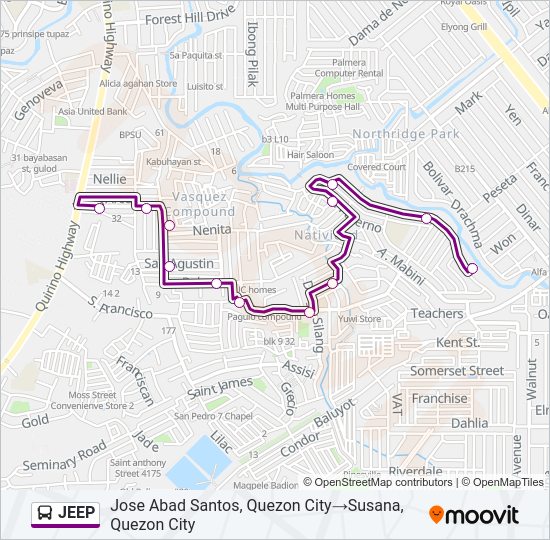 JEEP Bus Line Map