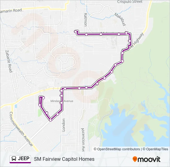 JEEP Bus Line Map